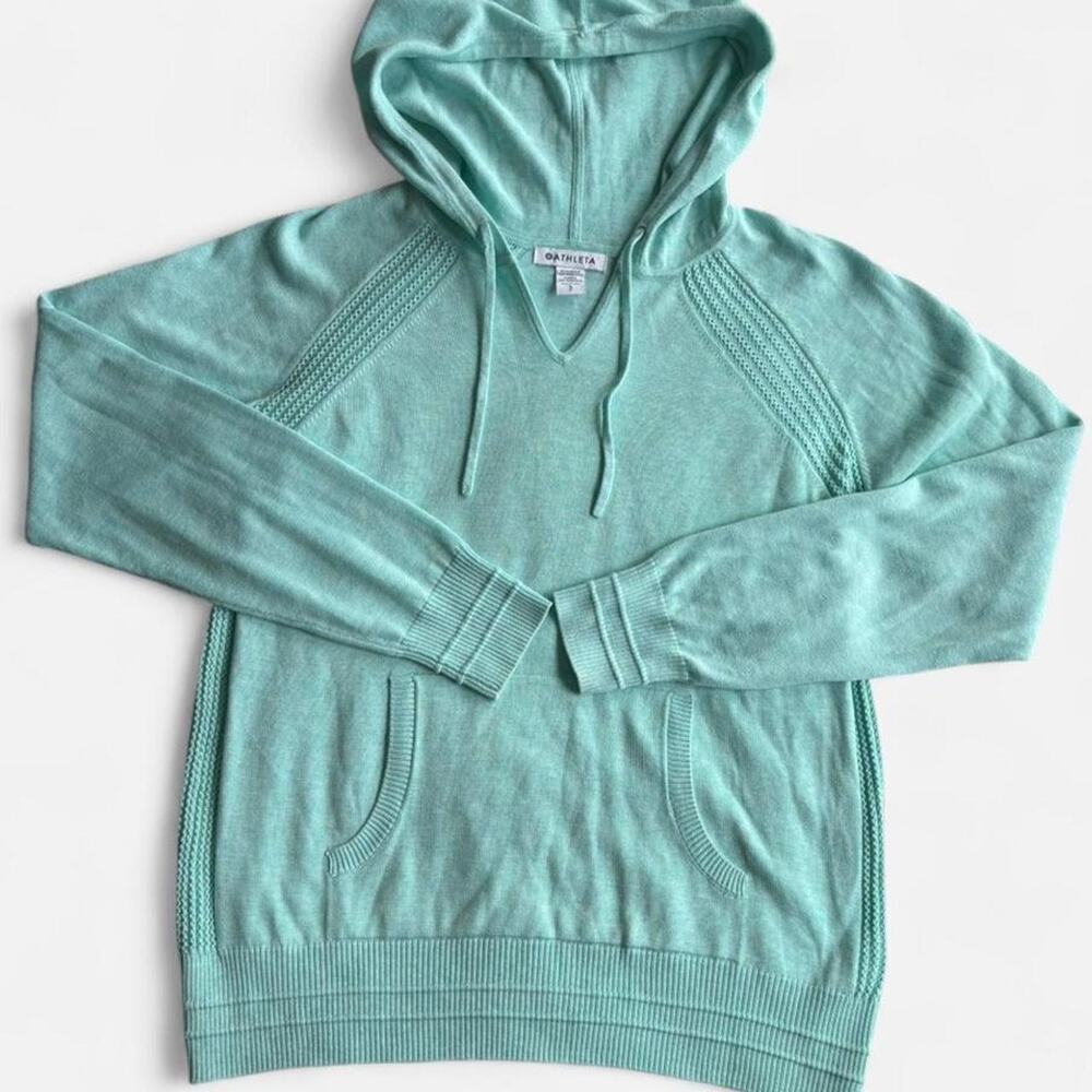 ATHLETA Women’s SP Petite Hoodie Sweater Green Multi-Color